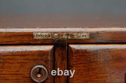 Vintage Wooden 4 Drawer File Case