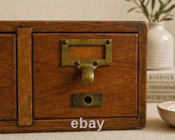Vintage Wooden Card Catalog Cabinet Apothecary Style Storage