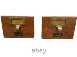 Vintage Wooden Card Catalog Cabinet Apothecary Style Storage