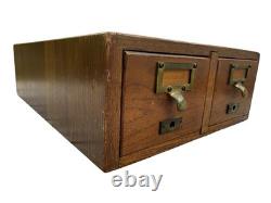 Vintage Wooden Card Catalog Cabinet Apothecary Style Storage