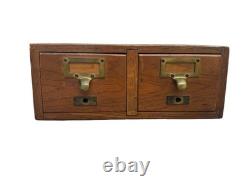 Vintage Wooden Card Catalog Cabinet Apothecary Style Storage
