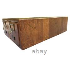 Vintage Wooden Card Catalog Cabinet Apothecary Style Storage