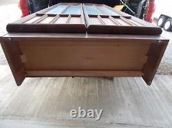 Vintage Wooden China Cabinet Hutch Cupboard Buffet Lighted