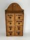 Vintage Wooden Pine Apothecary Cabinet 8 Drawer Spice Chest Primitive Handmade