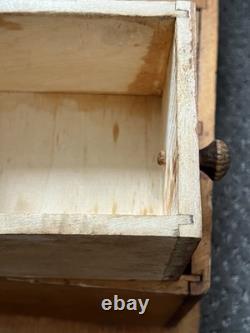 Vintage Wooden Pine Apothecary Cabinet 8 Drawer Spice Chest Primitive Handmade