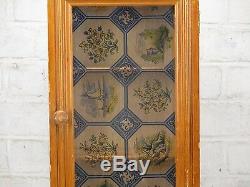 Vintage Wooden small Medicine Cabinet Apothecary wall cabinet Plastic Door