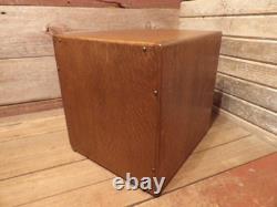 Vintage YAWMAN Wood File Cabinet Desktop Document Organizer Storage Chest, Mail