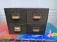 Vintage Yawman & Erbe Metal Card Catalog File Cabinets. Set Of 2 Stackable Units
