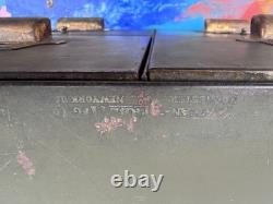 Vintage Yawman & Erbe Metal Card Catalog File Cabinets. Set of 2 Stackable Units
