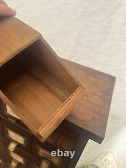 Vintage antique apothecary cabinet hardware store part storage 43 h x 39 x 12