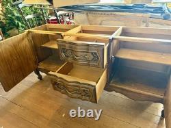 Vintage antique china cabinet hutch
