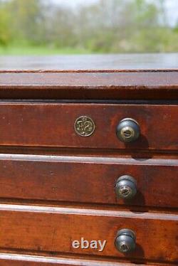 Vintage apothecary cabinet wood drawer antique typeset letterpress watchmaker