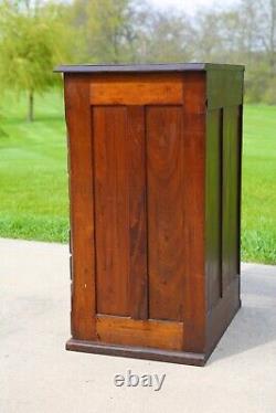 Vintage apothecary cabinet wood drawer antique typeset letterpress watchmaker