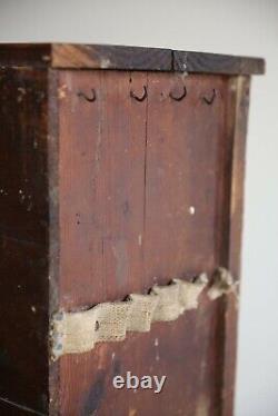 Vintage apothecary drawer cabinet hardware wood cubby tool box antique box case