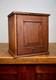 Vintage Apothecary Wood Cabinet Antique Counter Flap Door Safe Lock No Key Oak