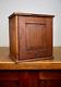 Vintage Apothecary Wood Cabinet Antique Counter Flap Door Safe Lock No Key Oak