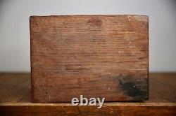 Vintage apothecary wood Cabinet antique counter flap door safe lock no key oak