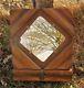 Vintage Art Deco Wood Small Medicine Cabinet Apothecary Wall Mirror Drawer Funky