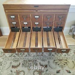 Vintage card catalog cabinet