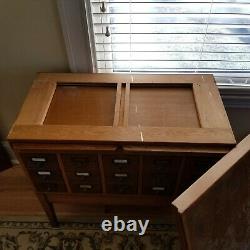 Vintage card catalog cabinet