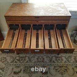 Vintage card catalog cabinet