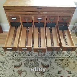 Vintage card catalog cabinet