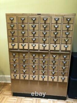 Vintage library card catalog cabinet