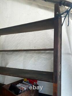 Vintage oak country store cabinet & shelving LARGE deep drawers 182/83/32 12