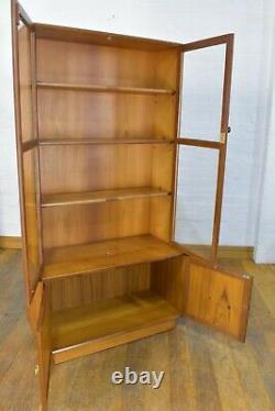 Vintage retro display cabinet / glazed bookcase cupboard