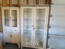 Vintage white medical cabinets