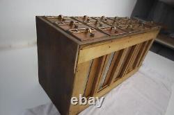 Vintage wood 15 Drawers 3x5 index card or recipe file cabinet 33 x17 & 13 tall