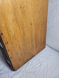 Vintage wood cubby apothecary cabinet mailbox bin storage organizer box 10 Slots