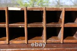 Vintage wood cubby apothecary cabinet mailbox parts bin storage organizer box