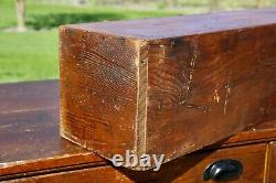 Vintage wood cubby apothecary cabinet mailbox parts bin storage organizer box