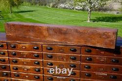 Vintage wood cubby apothecary cabinet mailbox parts bin storage organizer box