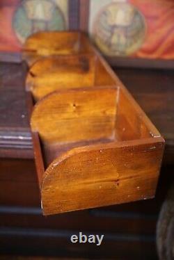 Vintage wood cubby apothecary parts Seed bin storage organizer box Antique