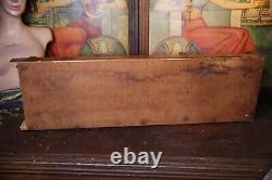 Vintage wood cubby apothecary parts Seed bin storage organizer box Antique