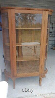 Vintage wooden curio cabinet