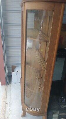 Vintage wooden curio cabinet