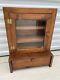 Vintage Wooden Medicine Apocrathy Cabinet Hand Made Front Is Clear Plastic