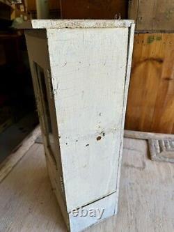 Vintage wooden medicine cabinet Beveled Mirror Antique Primitive With Drawer