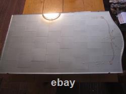 Vtg 1950s Medicine cabinet beautiful archtop beveled and engraved mirror
