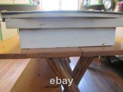 Vtg 1950s Medicine cabinet beautiful archtop beveled and engraved mirror