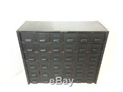 Vtg 36 Dr Hobart Cabinet Steel Card Catalog Industrial Metal Part Office Storage