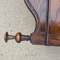 Vtg Hard Wood Apothecary Cabinet Curio Spice Shelf Rack Display Cottage Gothic