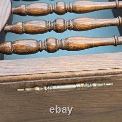 Vtg Hard Wood Apothecary Cabinet Curio Spice Shelf Rack Display Cottage Gothic