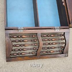 Vtg Hard Wood Apothecary Cabinet Curio Spice Shelf Rack Display Cottage Gothic