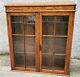 Vtg Mission Arts & Crafts Oak Tabletop Wall Cabinet Curio China Cupboard Glass