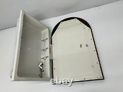 Vtg NuTone Scovill D32 Recessed Wall Medicine Cabinet Bathroom Mirror Arched