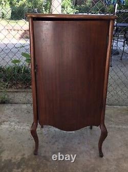Vtg Upright Apothecary Cabinet Record Cabinet Newspaper Storage 37x16x19